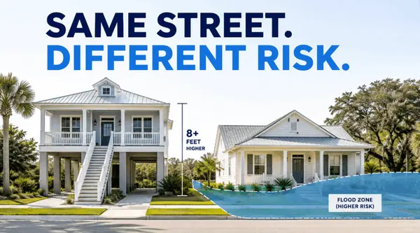 Flood Zone, Elevation, and Insurance: Why the House Next Door Can Carry a Different Risk