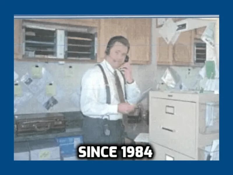 Jim Bim working in 1984