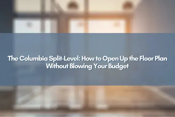 The Columbia Split-Level: How to Open Up the Floor Plan Without Blowing Your Budget.,Jim Bim