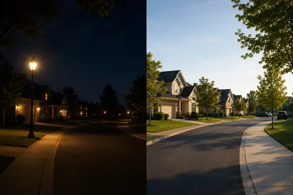 What a Neighborhood Looks Like at 8pm vs 8am