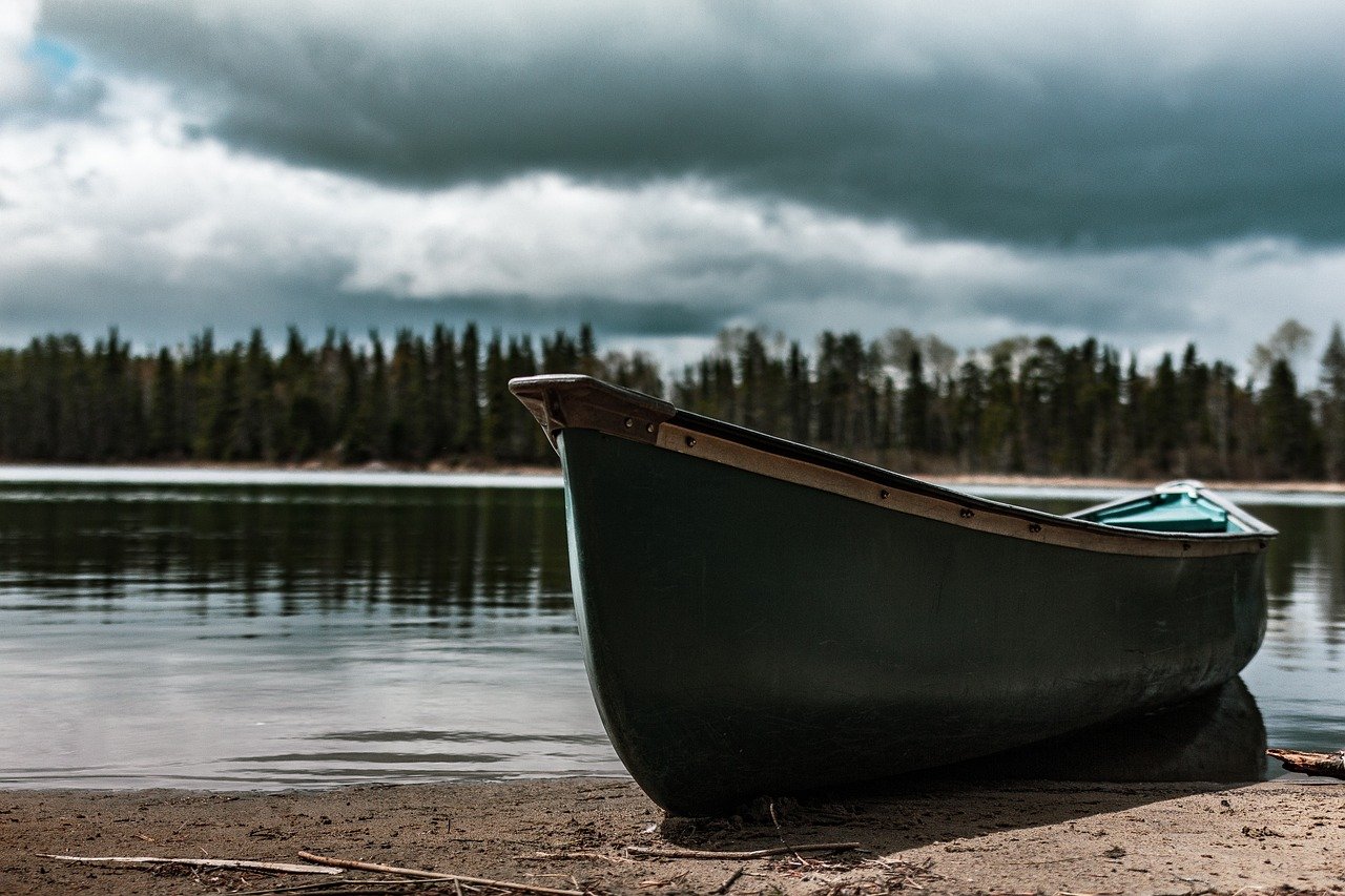 canoe on beach