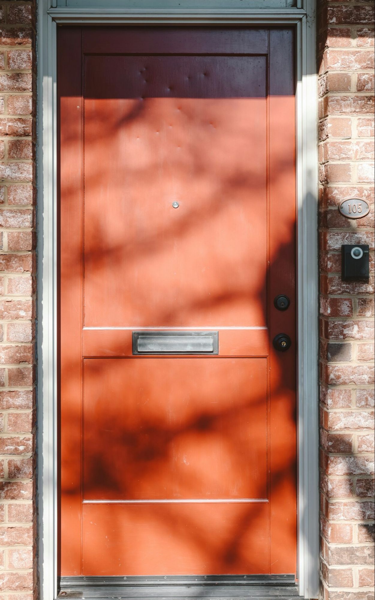 Orange front door