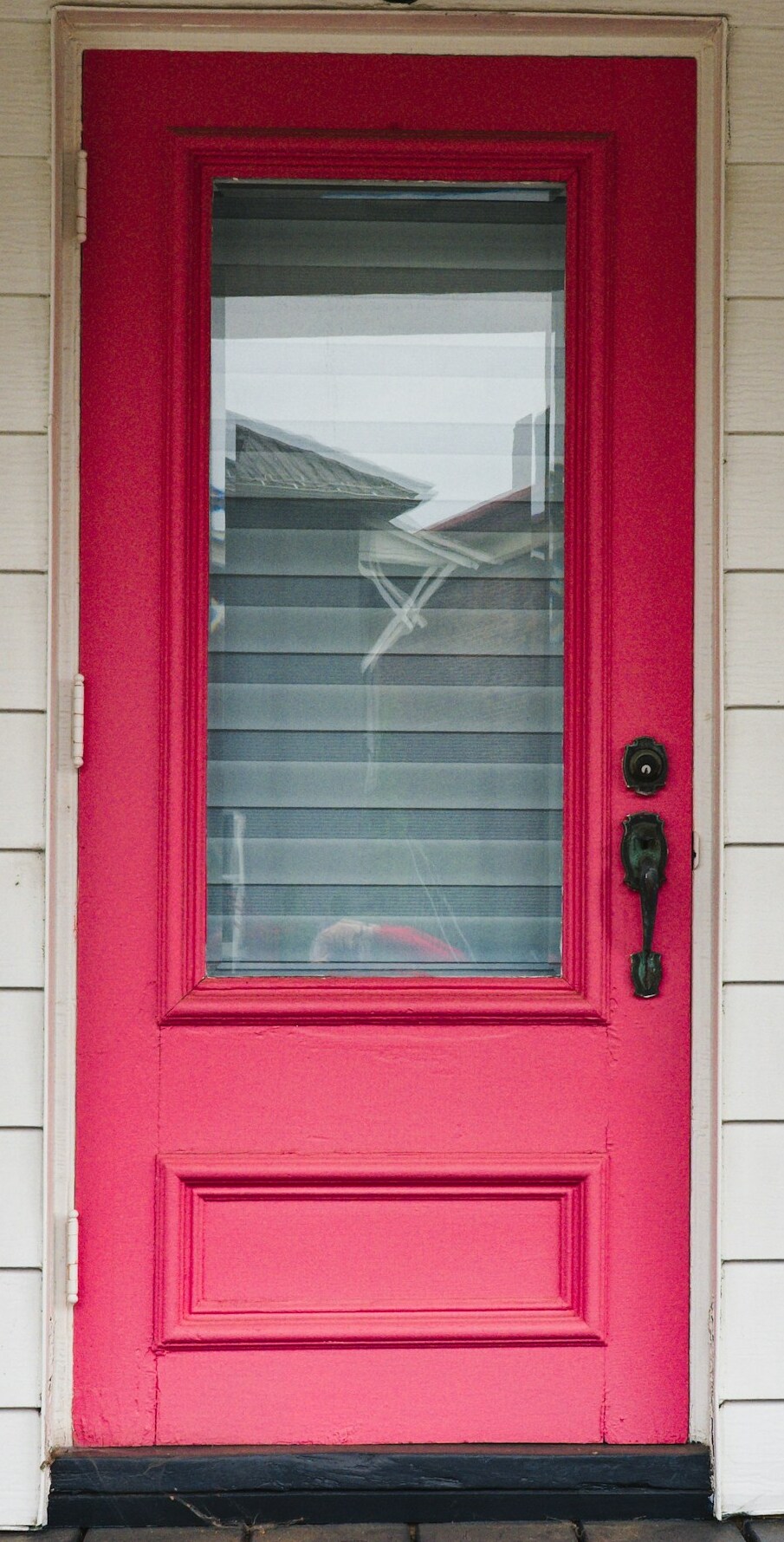 Pink front door