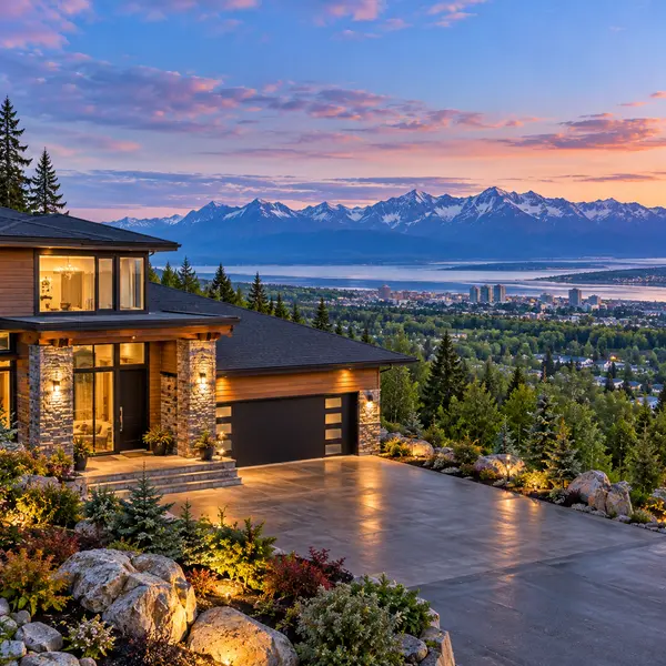 Luxury Mountain Home at Twilight