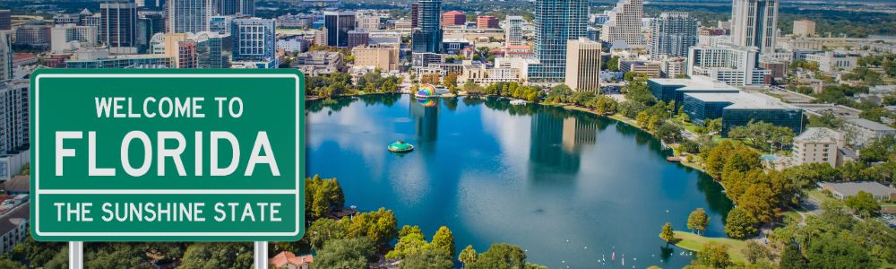 An aerial view of central Florida