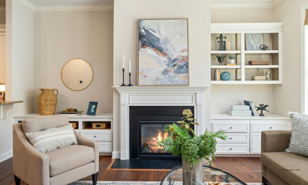 designed room with built-in storage
