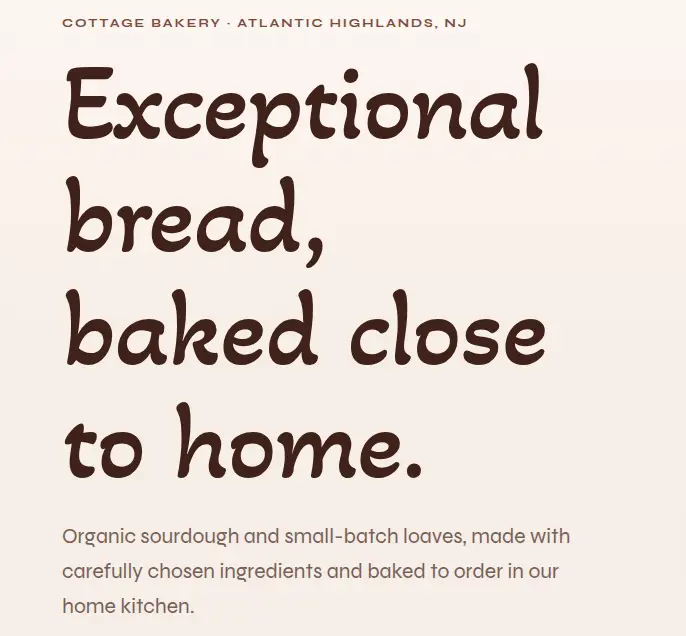 Exceptional bread, baked close to home