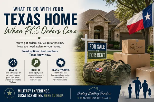 What to Do With Your Texas Home When PCS Orders Come
