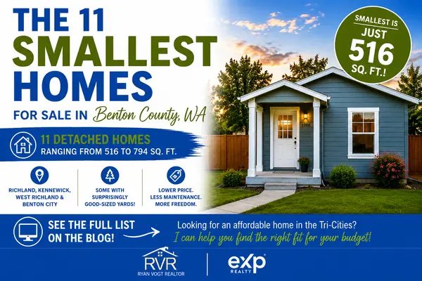 feature image of The 11 Smallest Homes for Sale in Benton County, WA