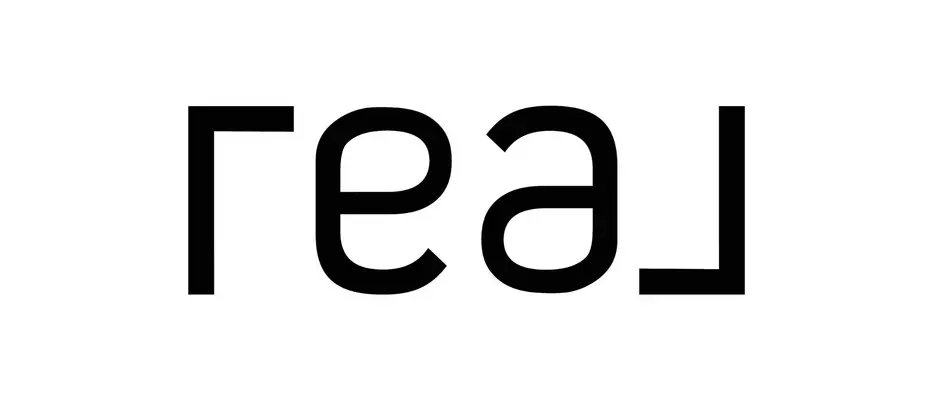 Real Logo Solid White with Black Wordmark