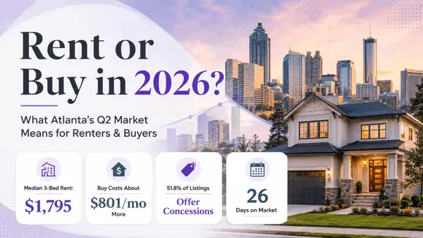 feature image of Rent or Buy in 2026? What Atlanta’s Q2 Housing Market Means for Renters and Homebuyers