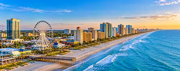Golden Hour Coastal Resort Panorama