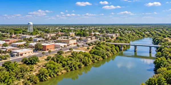 Riverside Texas Townscape from Above