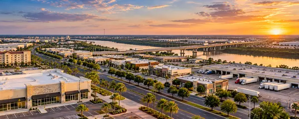 Golden-Hour Industrial City Panorama