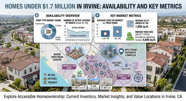 feature image of Homes for Sale in Irvine Under $1.7 Million: Where to Look in 2026