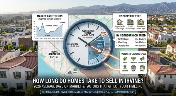 feature image of How Long Do Homes Take to Sell in Irvine? Days on Market Explained (2026)