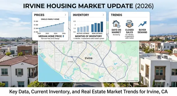 feature image of Irvine Housing Market Update: Prices, Inventory, and Trends (2026)