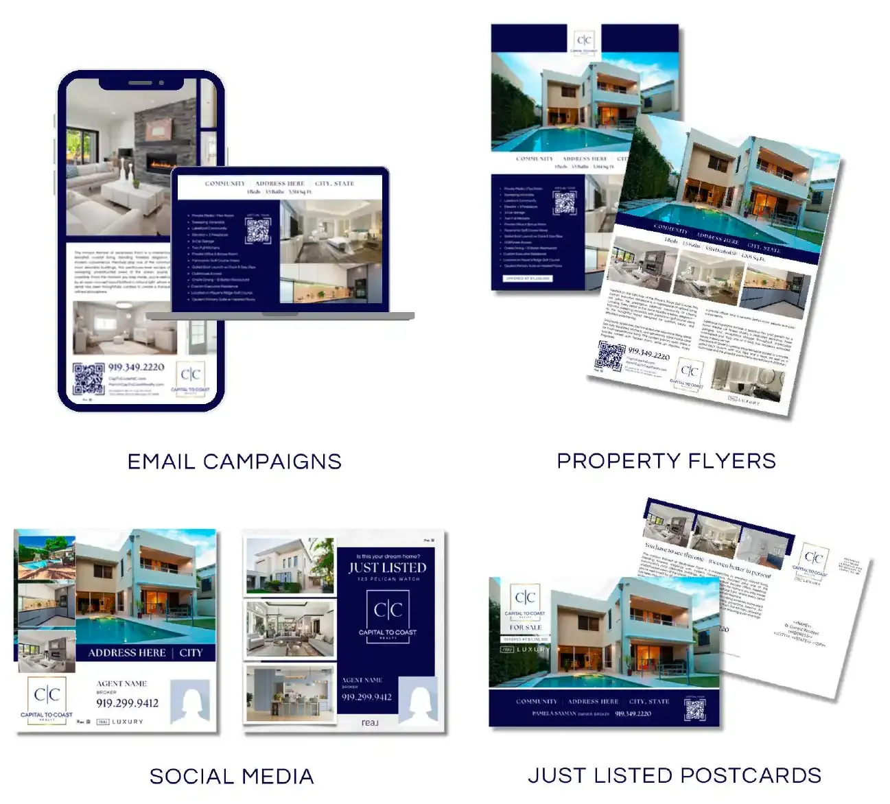 Real estate marketing brochure and phone templates