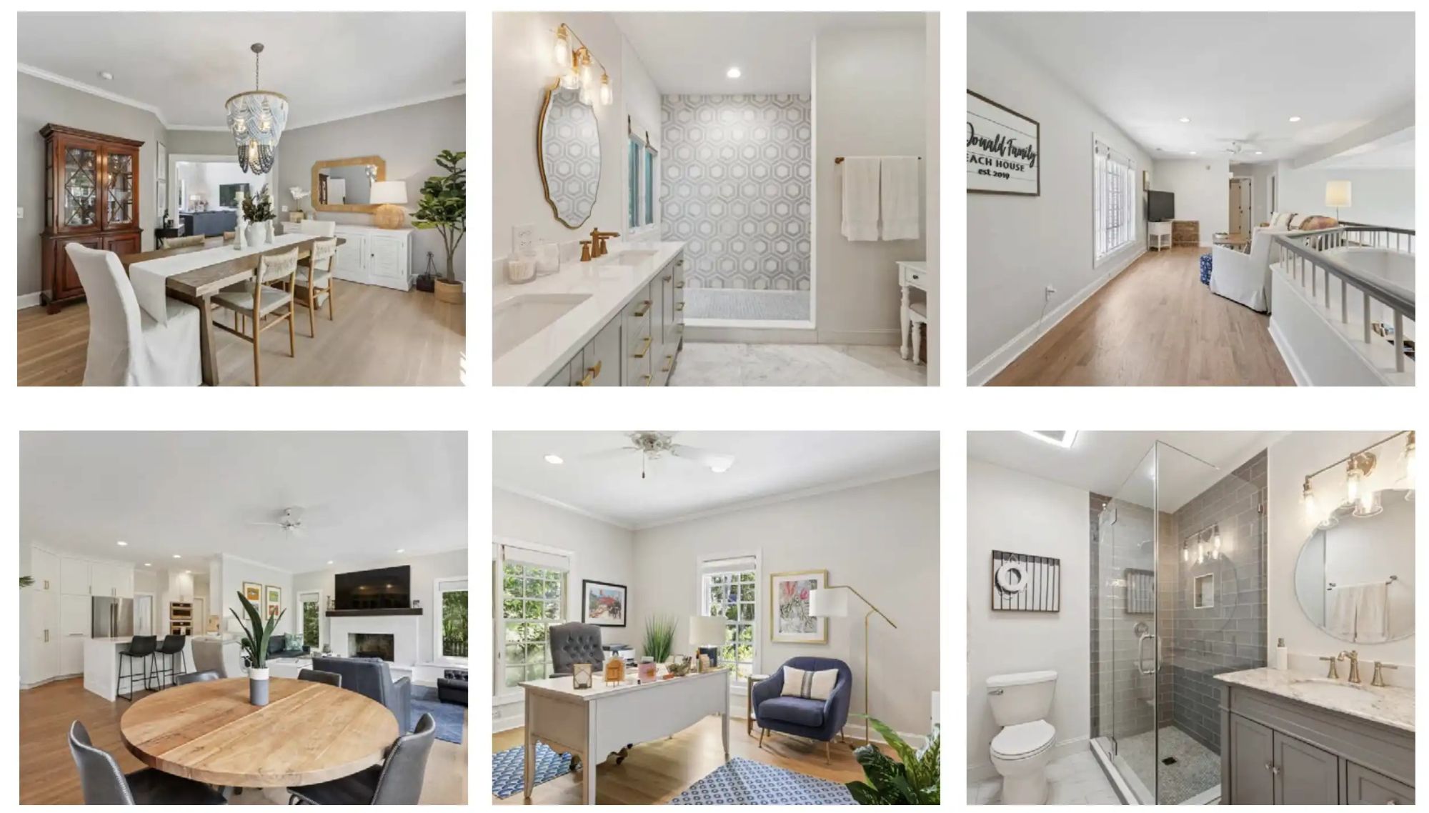 Interior property photography collage