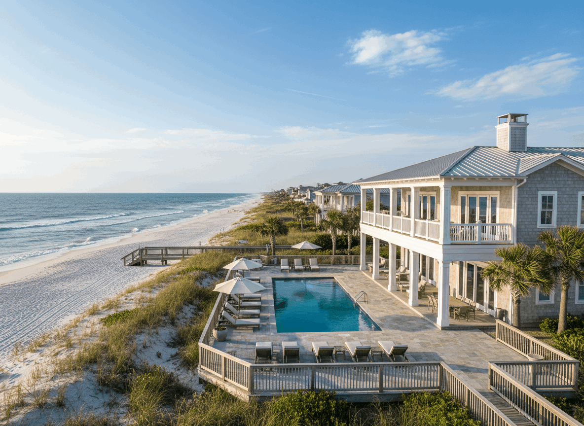 Hilton Head island.Oceanfront Beach house with a pool