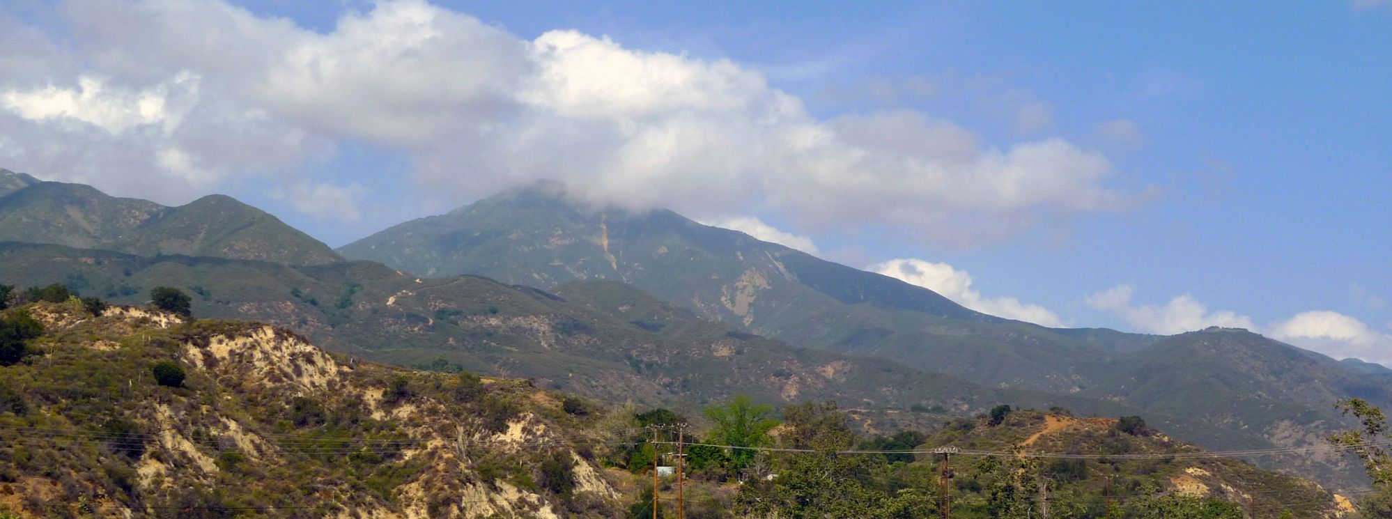 Mountains rising above the hills of Trabuco Canyon, California