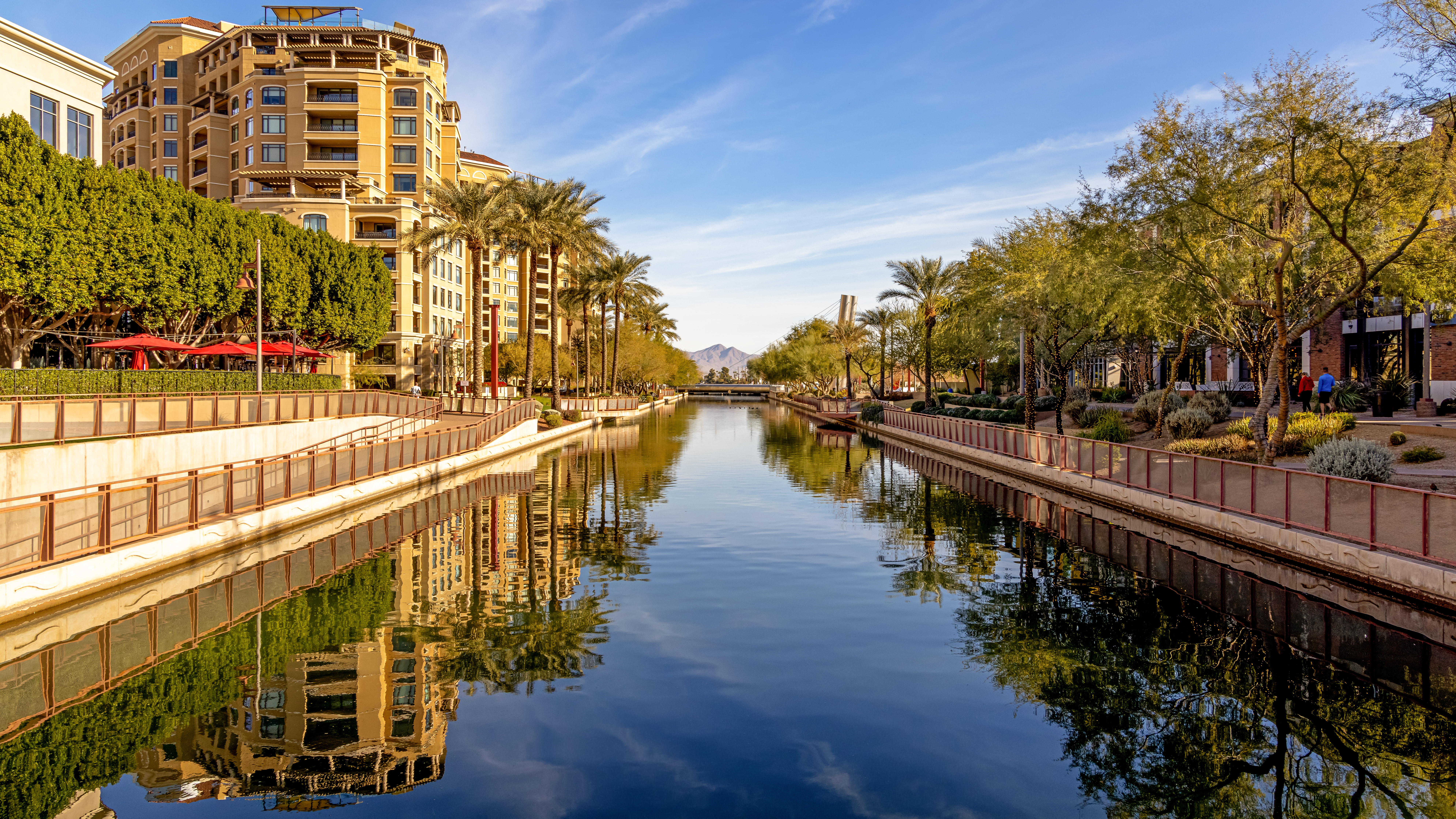 The Scottsdale Waterfront promenade in Arizona