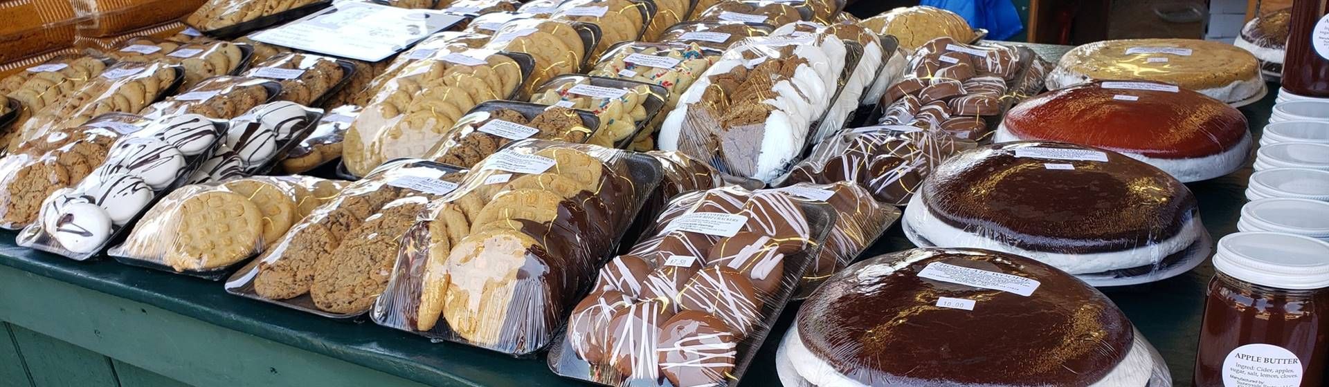This is an image of baked goods at the Green Dragon Market
