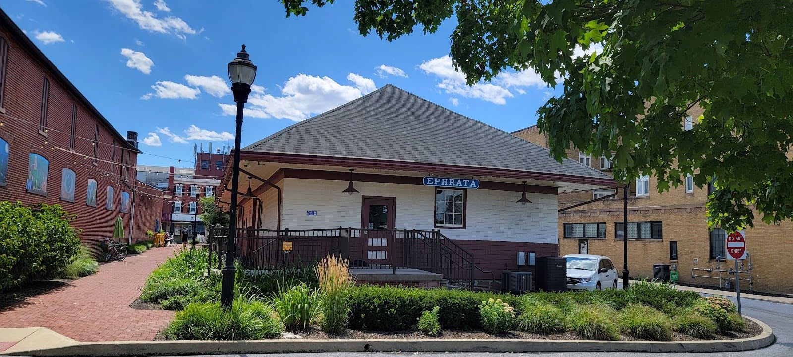 Downtown Ephrata PA near Whistle Stop Plaza during the summer