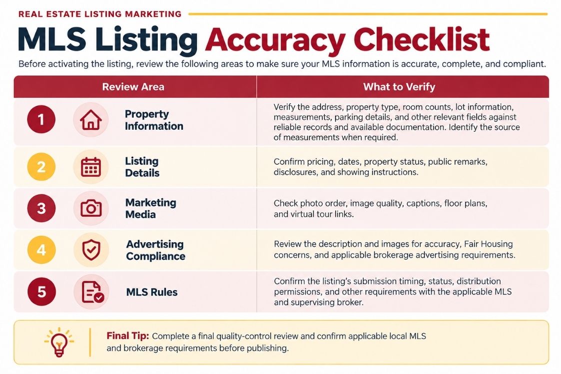 MLS Listing Accuracy: What to Verify Before Publishing