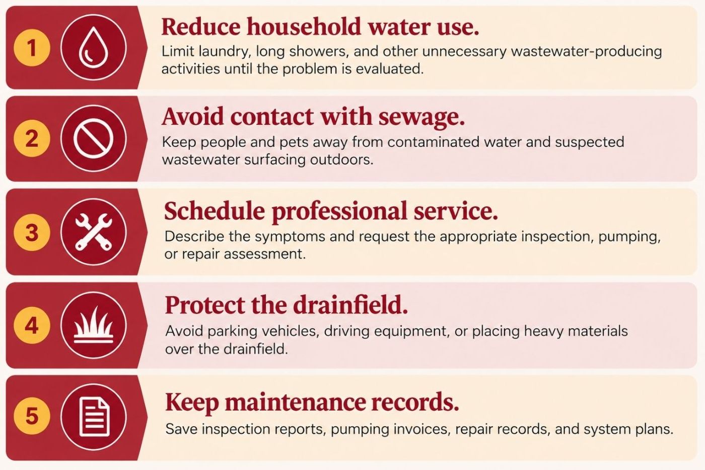 What to Do When You Notice Septic System Warning Signs