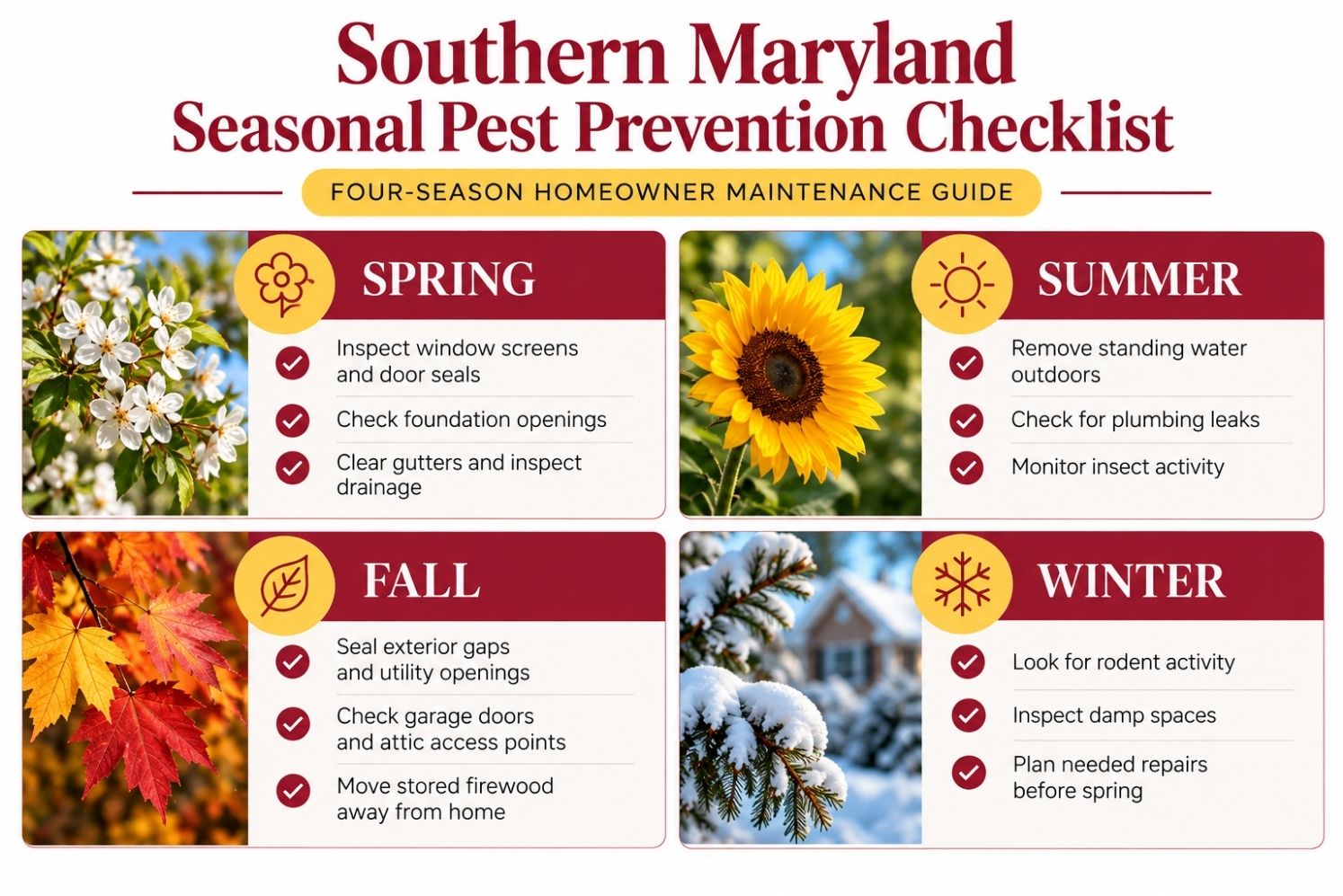 Seasonal Home Pest Prevention Checklist