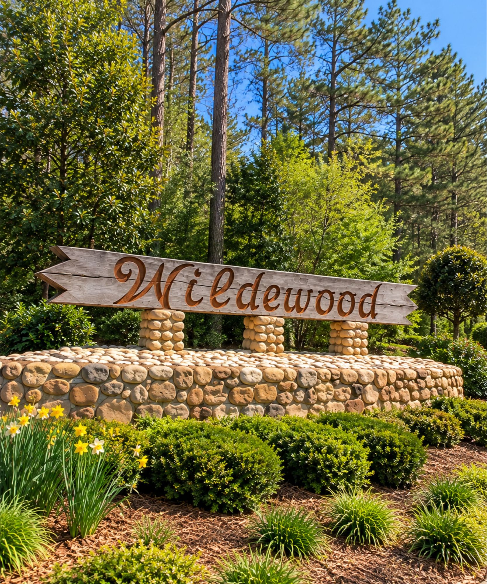  Wildewood Entrance Sign in Bloom