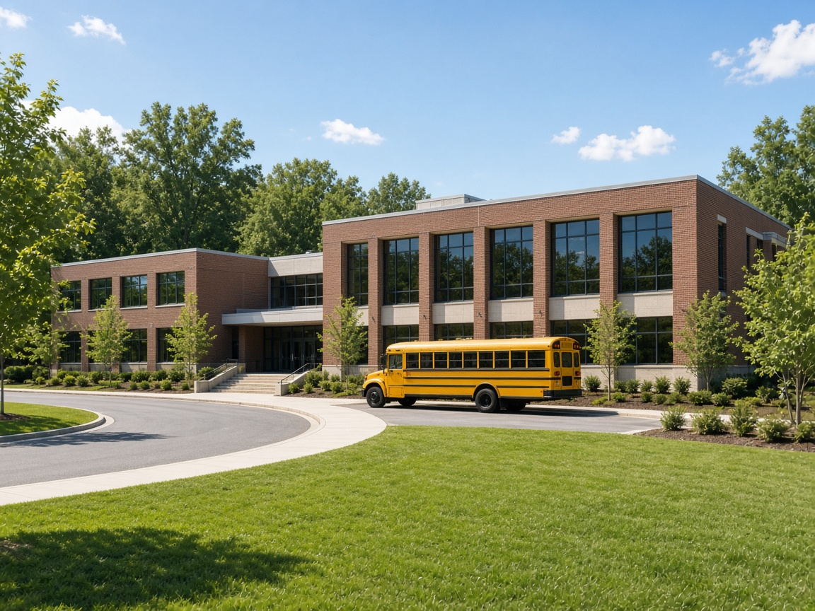 Public school building near Solomons, MD