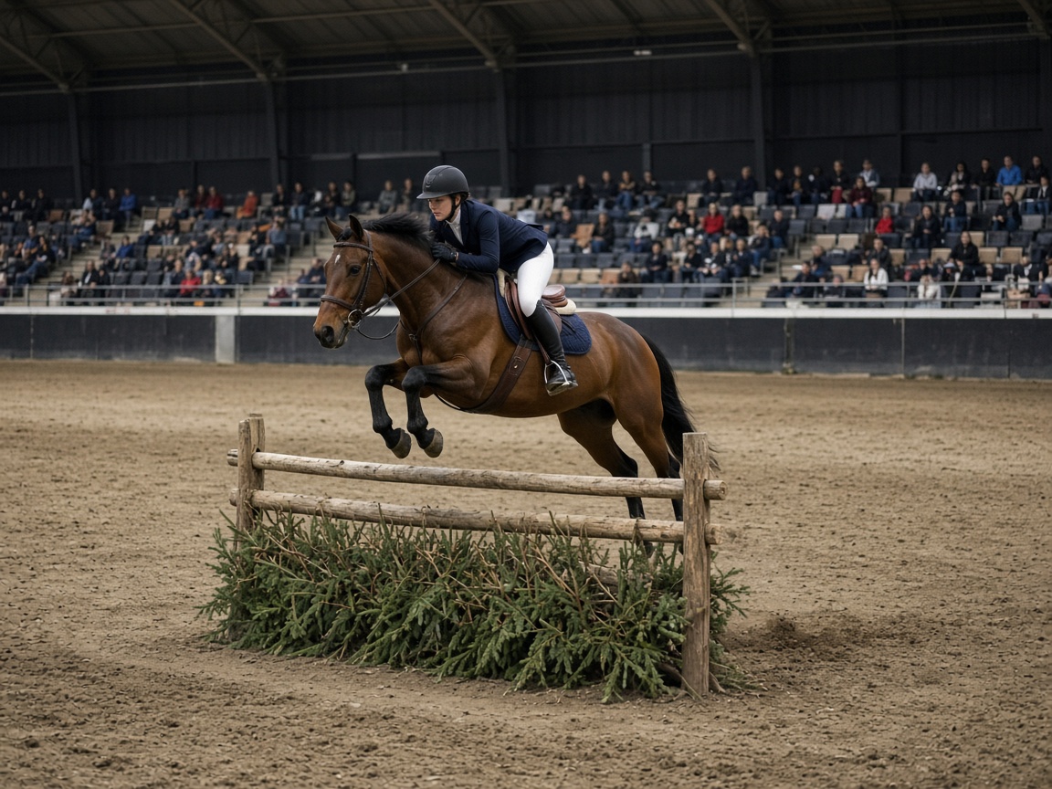 Horse show at an equestrian arena in Upper Marlboro, Maryland.
