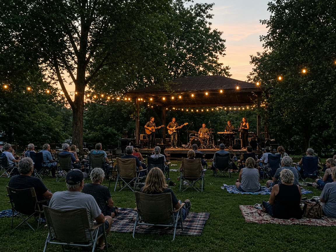 Outdoor summer concert near Bryans Road, Maryland.