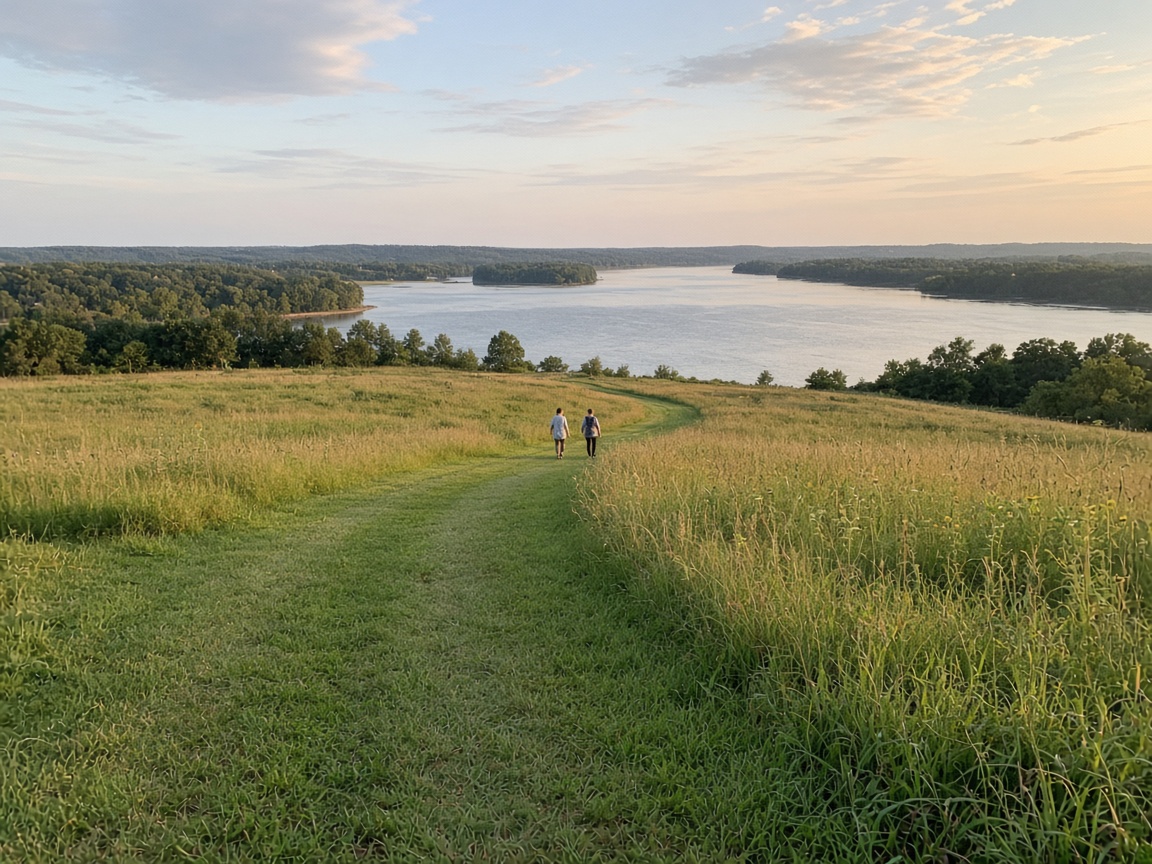 Trail to the Patuxent River at Jefferson Patterson Park in Saint Leonard, Maryland.