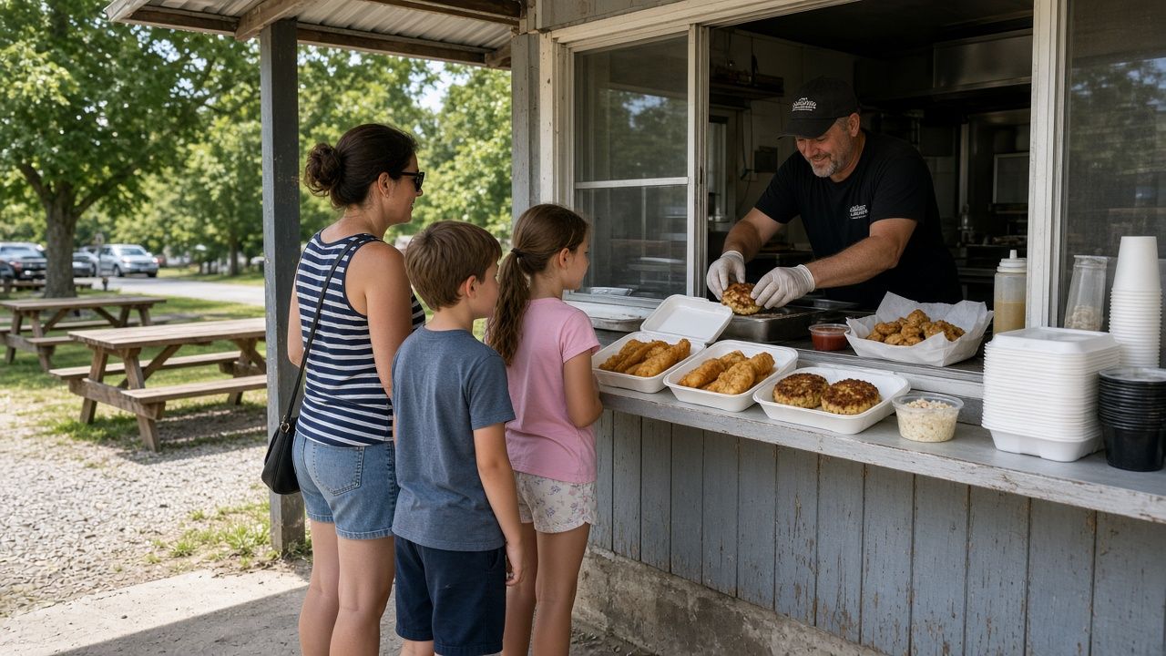 Seafood carryout counter in Indian Head, Maryland