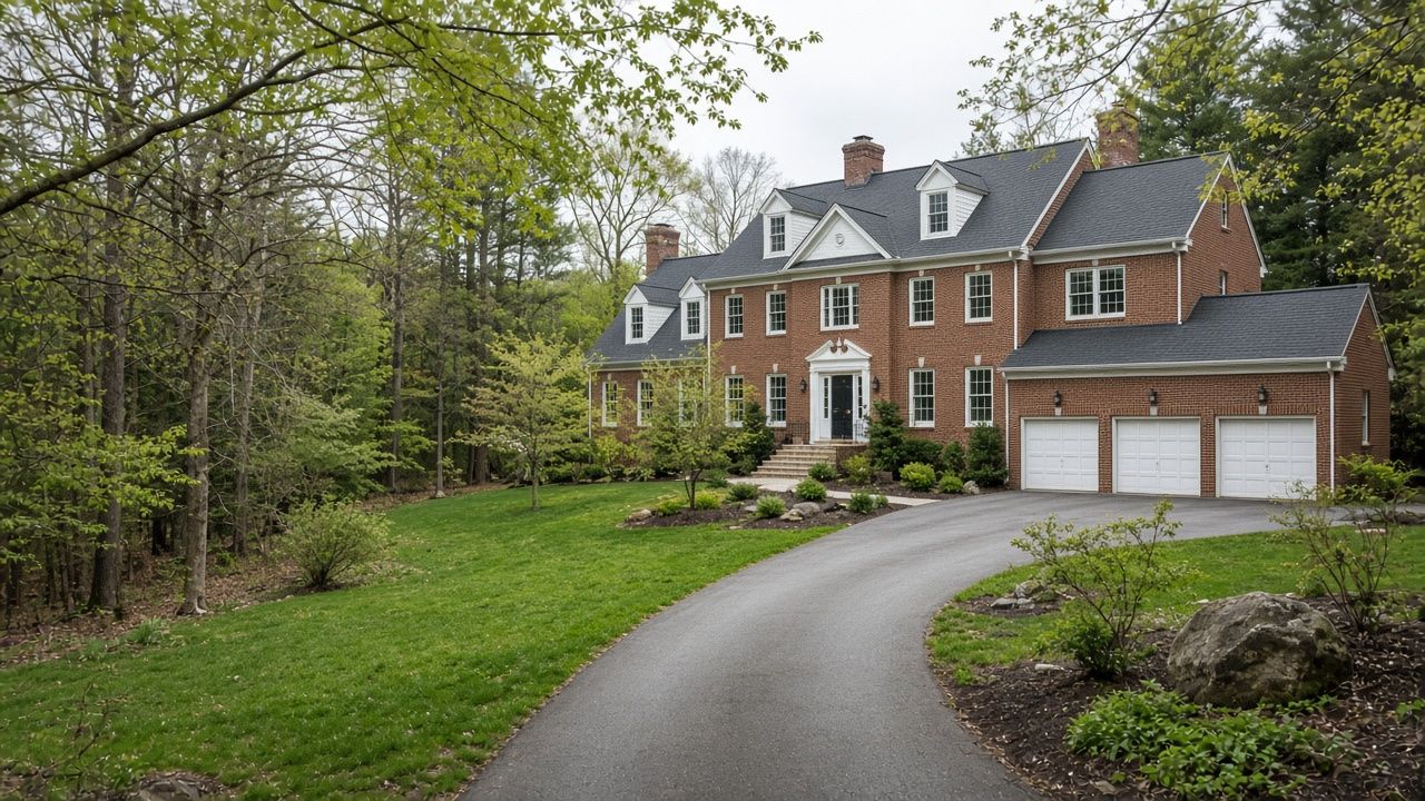 Brick colonial home on a large lot in Dunkirk, Maryland