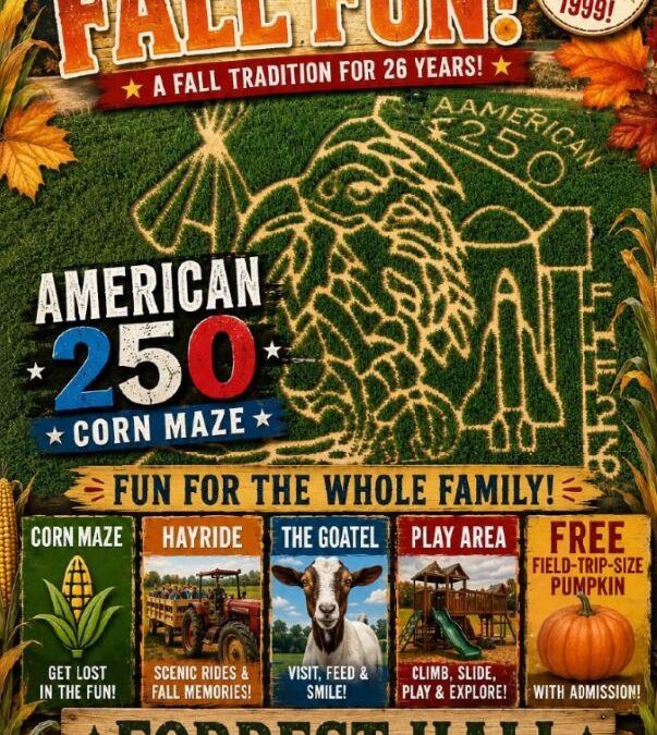 Forrest Hall Farm America 250 Corn Maze