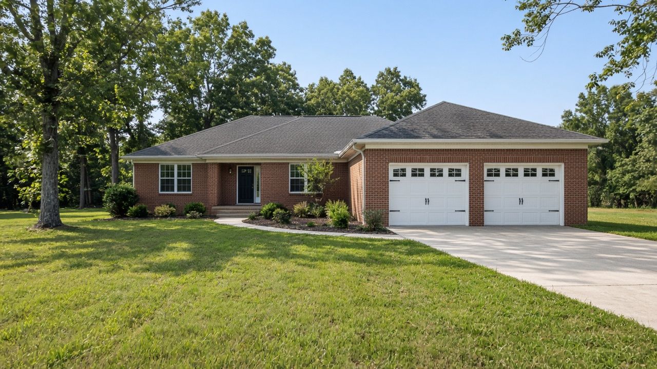 Brick rancher home on a rural lot in Charlotte Hall, Maryland