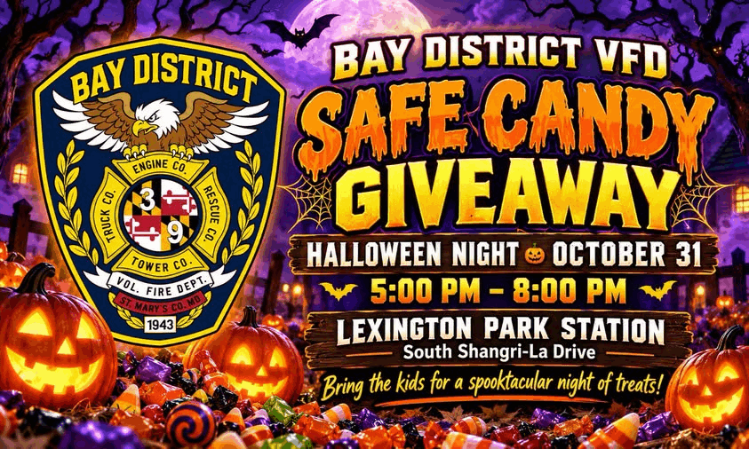 Bay District VFD Station 3 Safe Candy Giveaway!