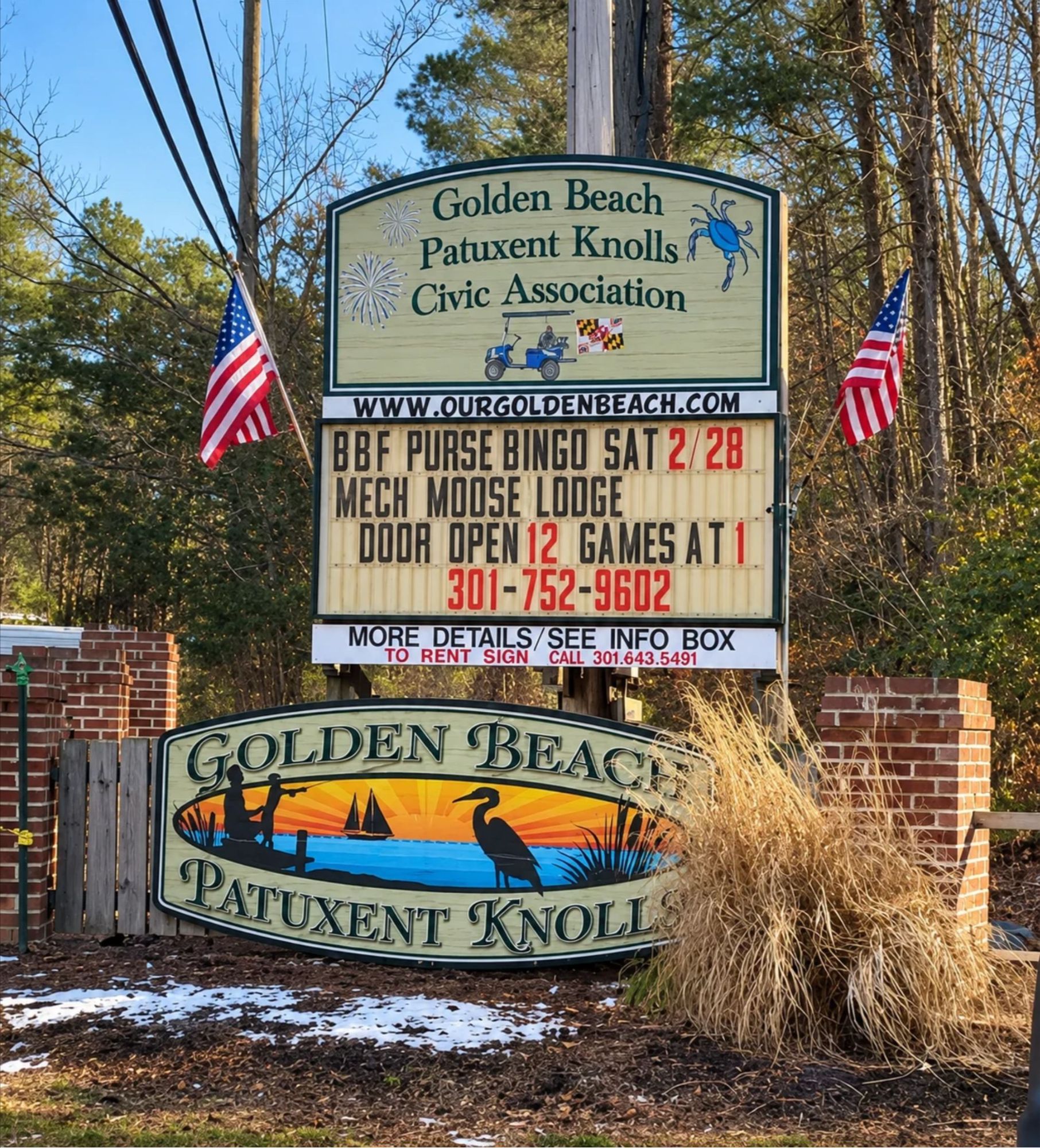 Golden Beach and Patuxent Knolls Signage