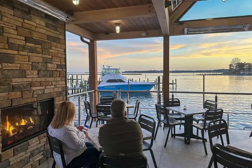 Map of waterfront restaurants in Southern Maryland