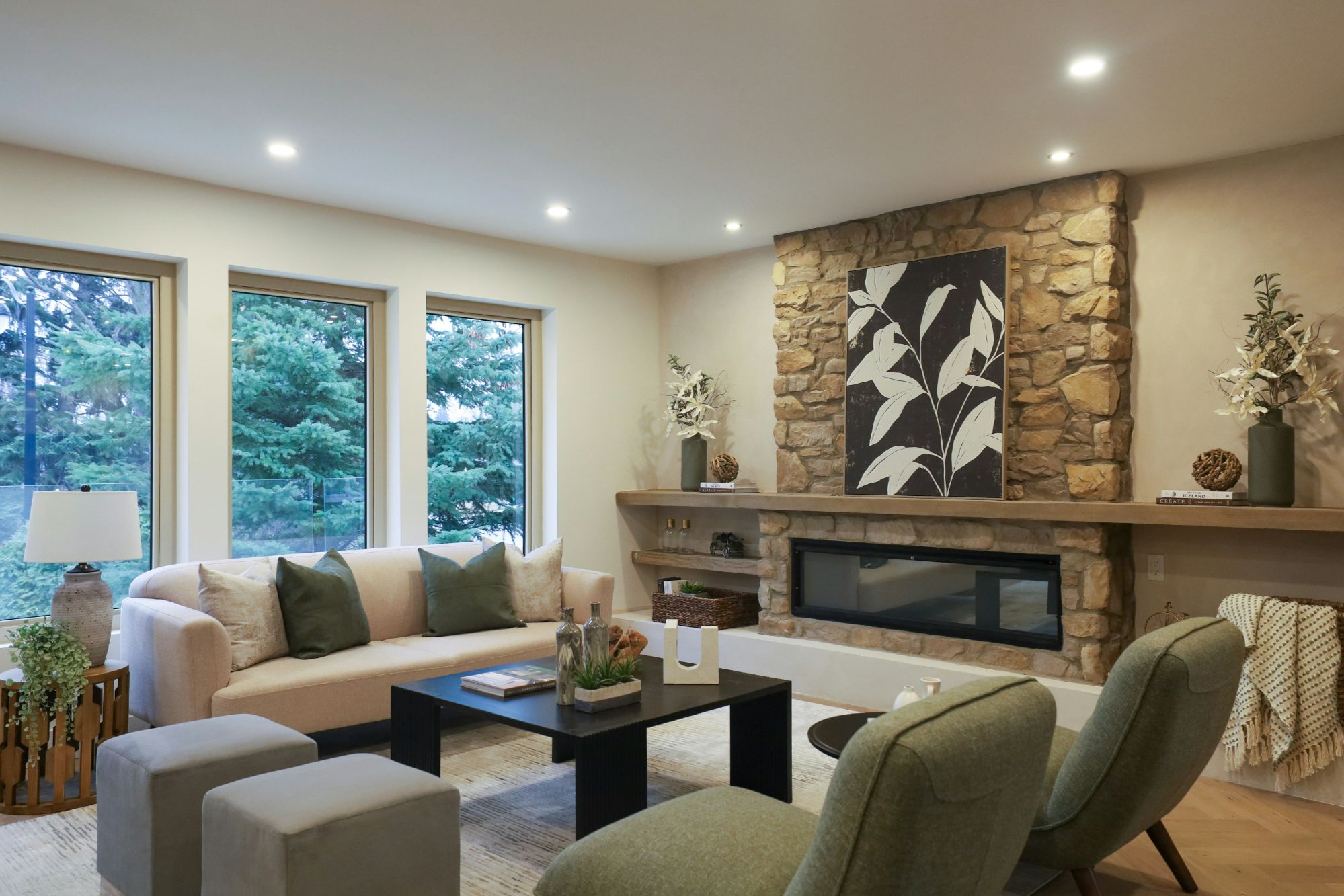 Bright contemporary living space
