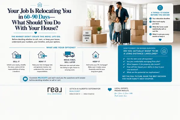 feature image of Your Job Is Relocating You in 60–90 Days—What Should You Do With Your House?