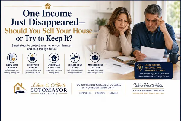 feature image of One Income Just Disappeared—Should You Sell Your House or Try to Keep It?
