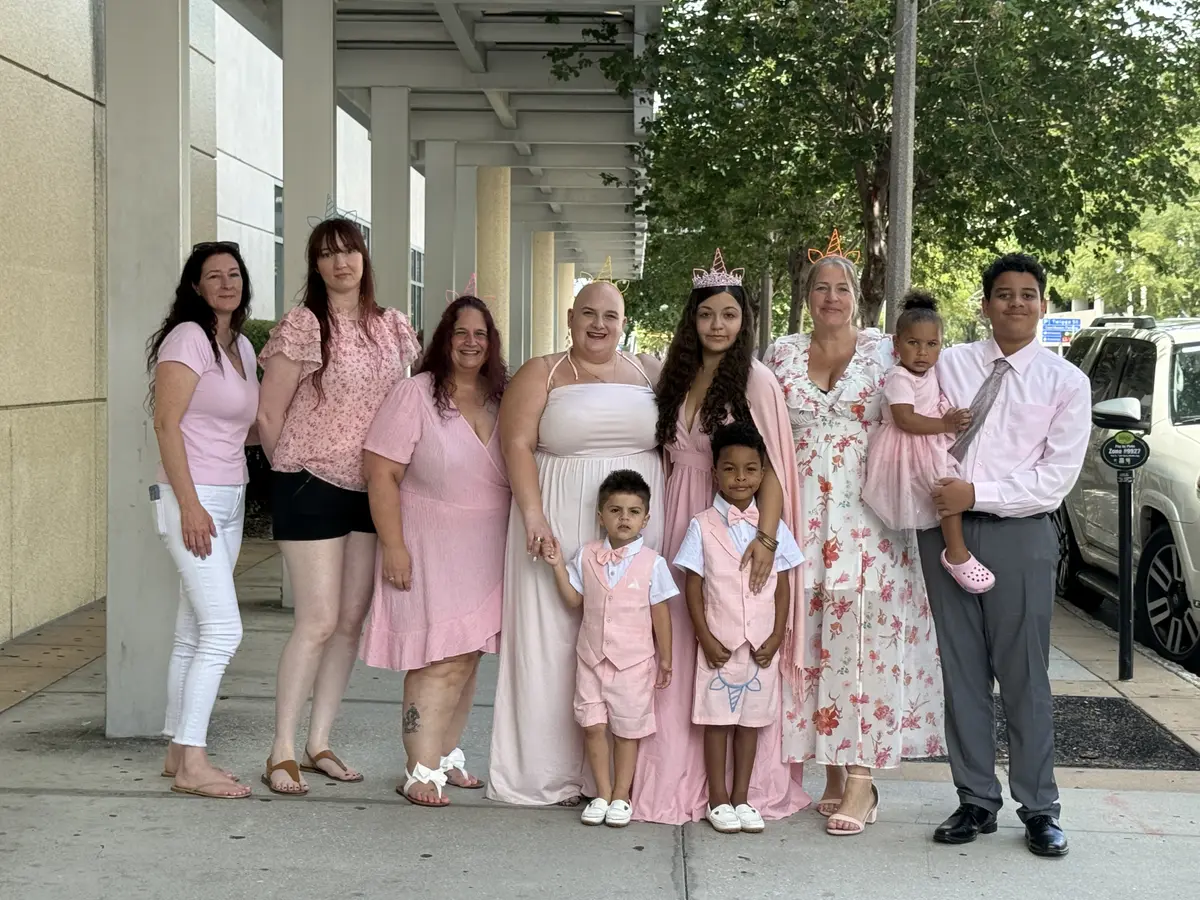 Laney Balis with her family in Tampa Bay, Florida
