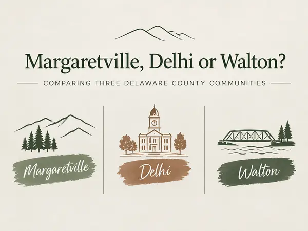 Margaretville, Delhi or Walton? Comparing Three Delaware County Communities