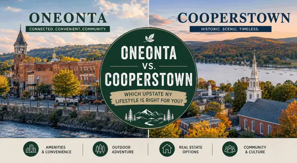Oneonta vs. Cooperstown: Which Upstate NY Lifestyle Is Right for You?