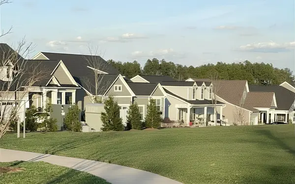 Path leading toward homes in a North Carolina neighborhood
